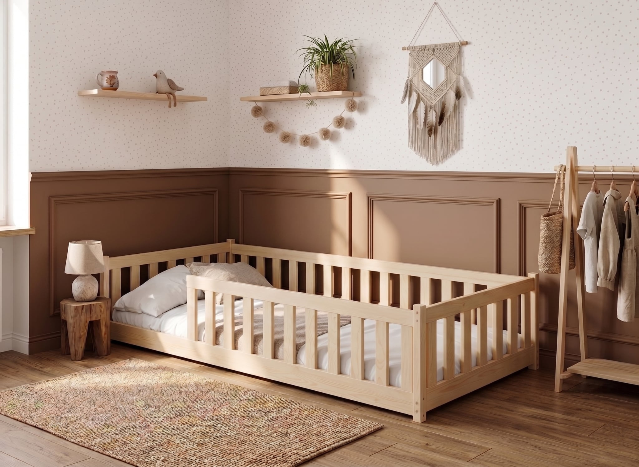 BELLA 80x180 borovice dětská postel Montessori Lano Nábytek