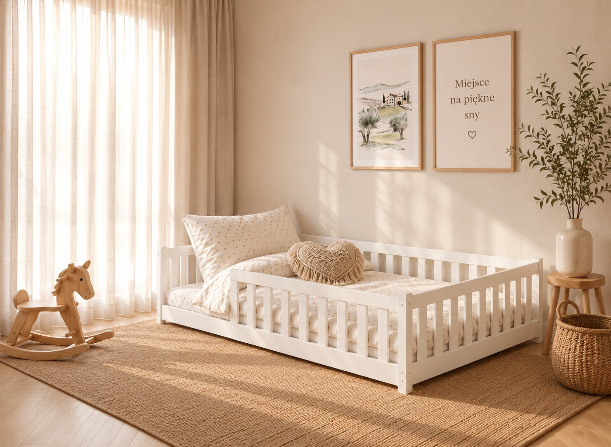 OTIS 120x200 bílá dětská postel Montessori Lano Nábytek